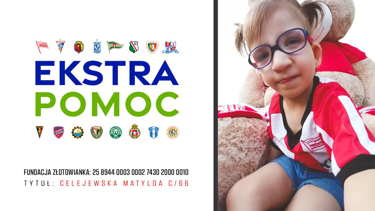 #EkstraPomoc – kluby Ekstraklasy pomagają młodej fance Cracovii