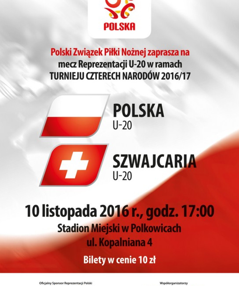 U-20: Polska - Szwajcaria , sprzedajemy bilety! U-20: Polska - Szwajcaria , sprzedajemy bilety!