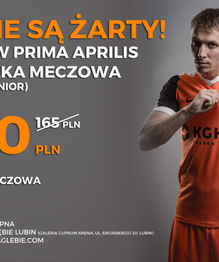 Tylko dziś koszulka meczowa za 100 złotych! Tylko dziś koszulka meczowa za 100 złotych!