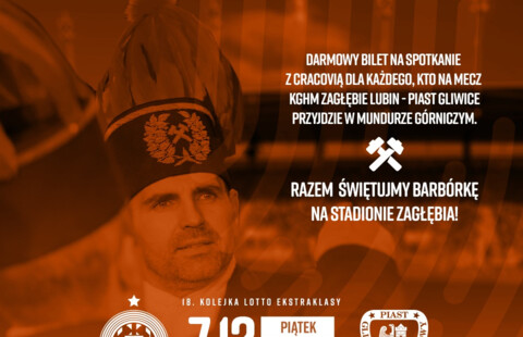 Przyjdź na #ZAGPIA w mundurze górniczym i zgarnij voucher na mecz KGHM Zagłębie - Cracovia