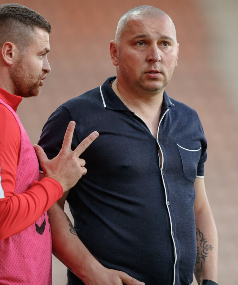 Trener Mariusz Lewandowski przed meczem Miedź - KGHM Zagłębie Trener Mariusz Lewandowski przed meczem Miedź - KGHM Zagłębie