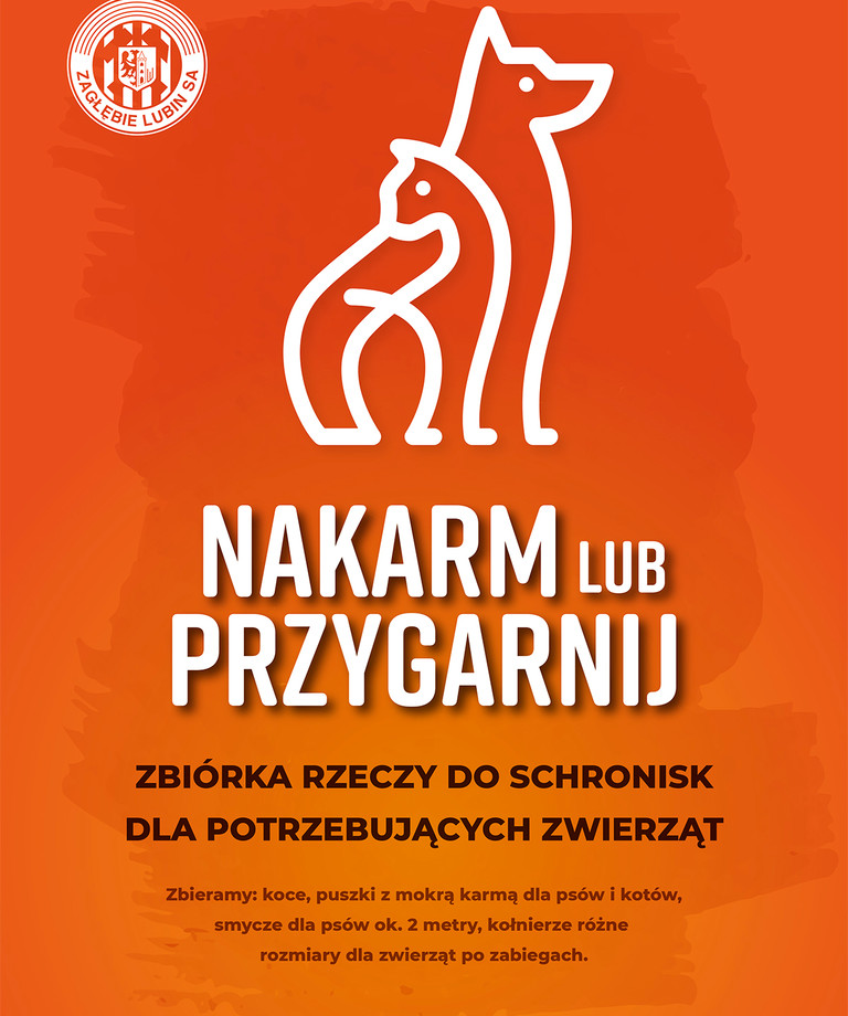 Przypominamy o akcji „Nakarm lub przygarnij” i zadbaj o zwierzaki! Przypominamy o akcji „Nakarm lub przygarnij” i zadbaj o zwierzaki!