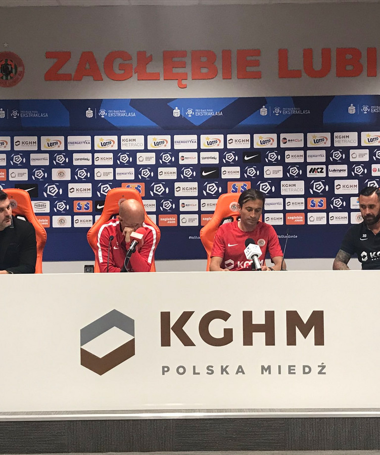 Michał Żewłakow, Ben van Dael i Lubomir Guldan przed sezonem 2019/2020 Michał Żewłakow, Ben van Dael i Lubomir Guldan przed sezonem 2019/2020