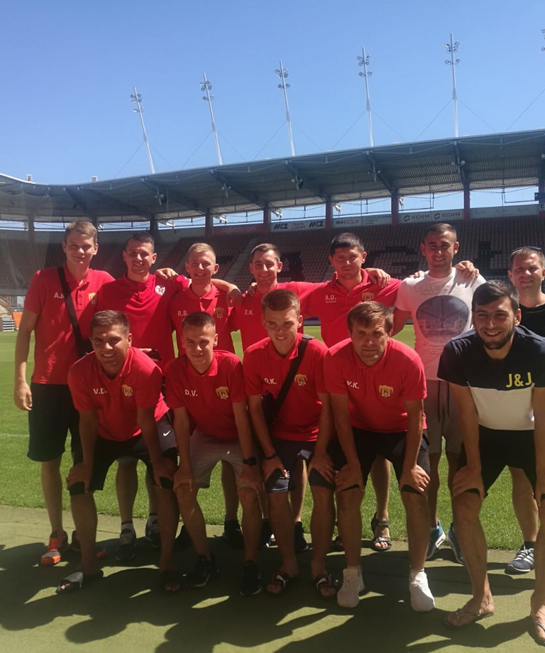 Ukraińscy piłkarze na Stadionie Zagłębia Ukraińscy piłkarze na Stadionie Zagłębia
