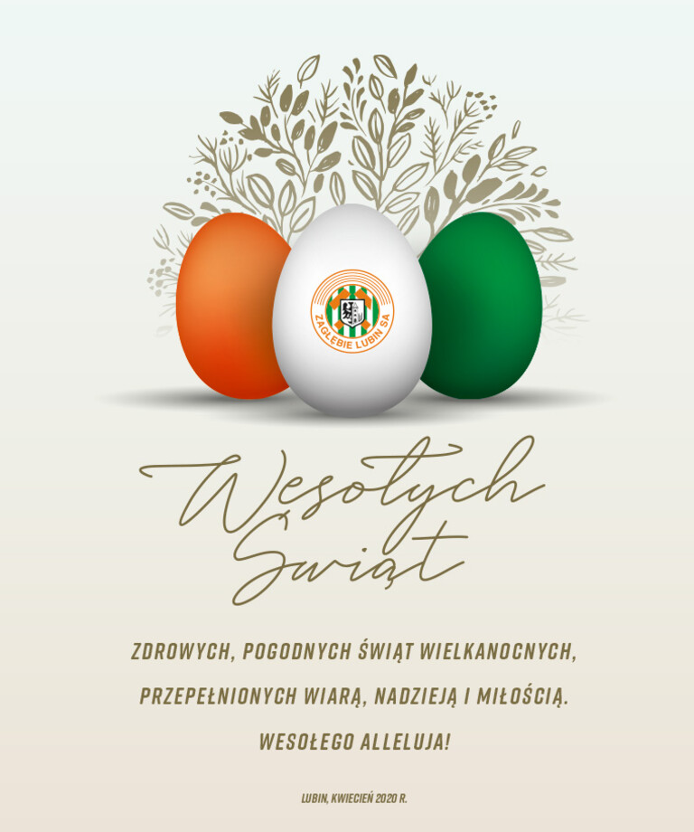 Życzenia Wielkanocne dla kibiców "Miedziowych" Życzenia Wielkanocne dla kibiców "Miedziowych"