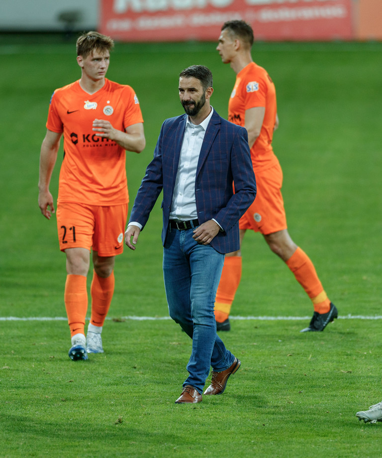 Konferencja prasowa po spotkaniu KGHM Zagłębie - Korona Kielce