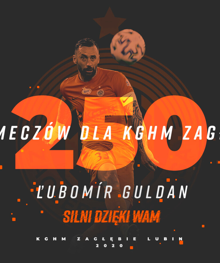 Ľubomír Guldan po raz 250. w barwach „Miedziowych” Ľubomír Guldan po raz 250. w barwach „Miedziowych”