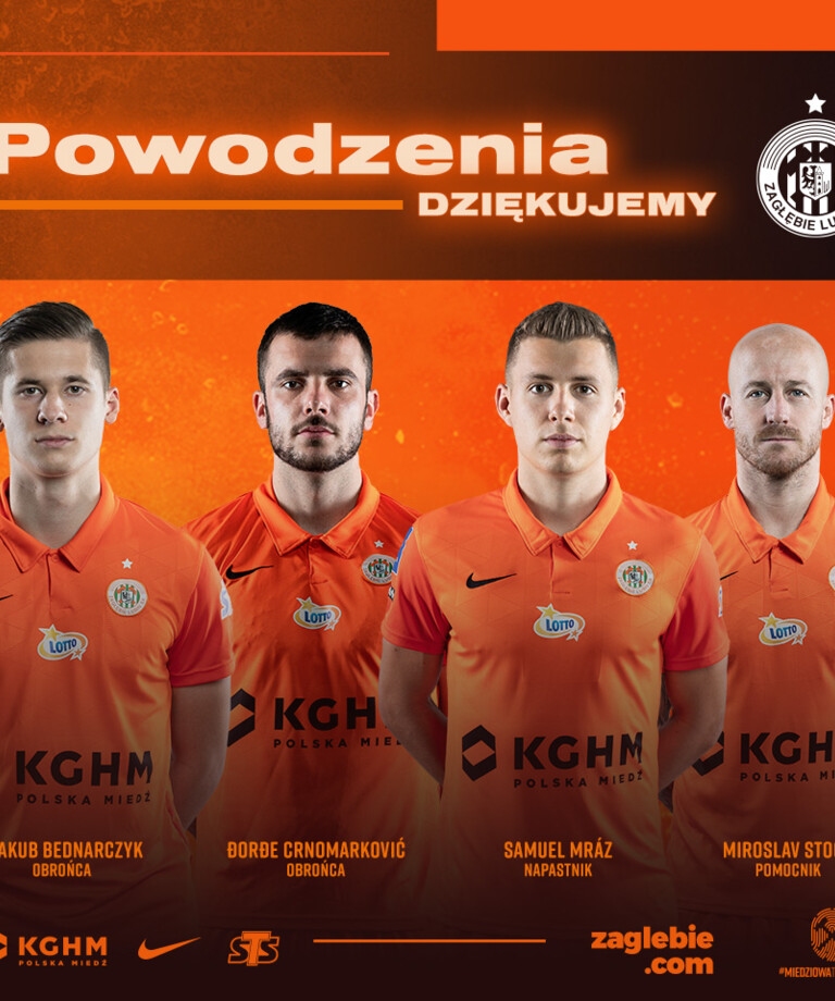 Czterech zawodników odchodzi z Zagłębia Czterech zawodników odchodzi z Zagłębia