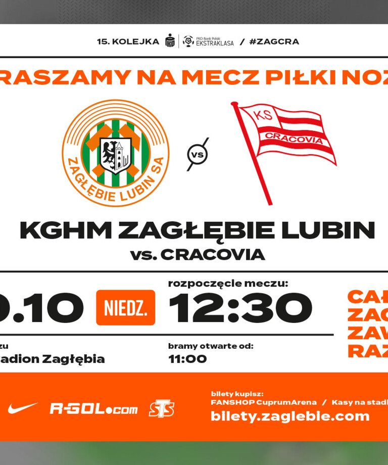 Bilety na mecz z Cracovią w sprzedaży! Bilety na mecz z Cracovią w sprzedaży!