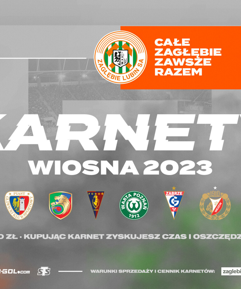 Trwa sprzedaż karnetów WIOSNA 2023! Trwa sprzedaż karnetów WIOSNA 2023!