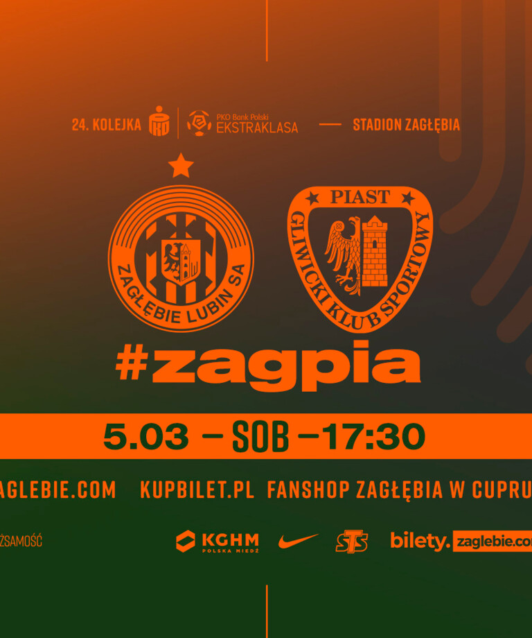 Bilety na mecz z Piastem Gliwice już w sprzedaży! Bilety na mecz z Piastem Gliwice już w sprzedaży!