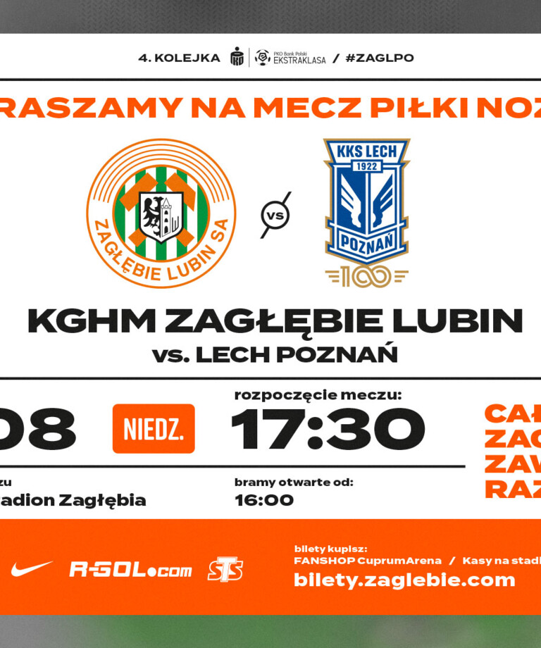 Informacje dotyczące zakupu biletu w dniu meczu z Lechem Informacje dotyczące zakupu biletu w dniu meczu z Lechem