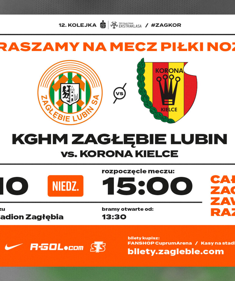 Bilety na mecz z Koroną już w sprzedaży! Bilety na mecz z Koroną już w sprzedaży!