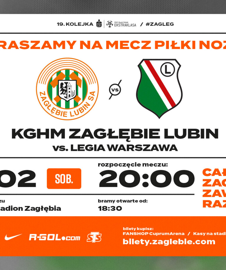 Bilety na mecz z Legią już w sprzedaży! Bilety na mecz z Legią już w sprzedaży!