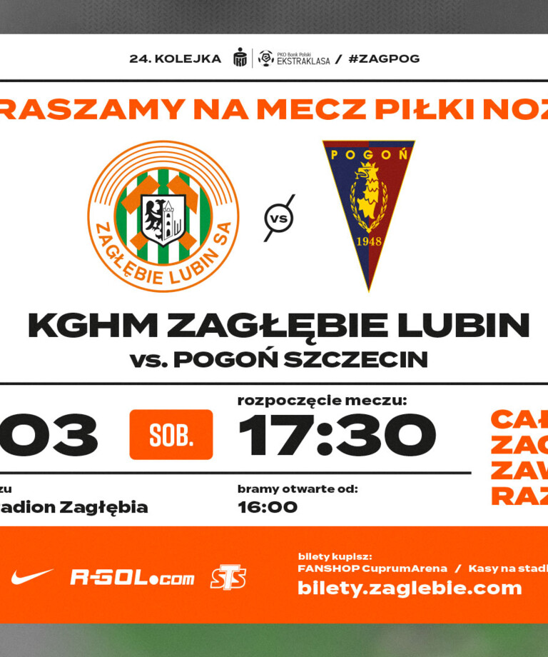 Bilety na mecz z Pogonią już w sprzedaży! Bilety na mecz z Pogonią już w sprzedaży!