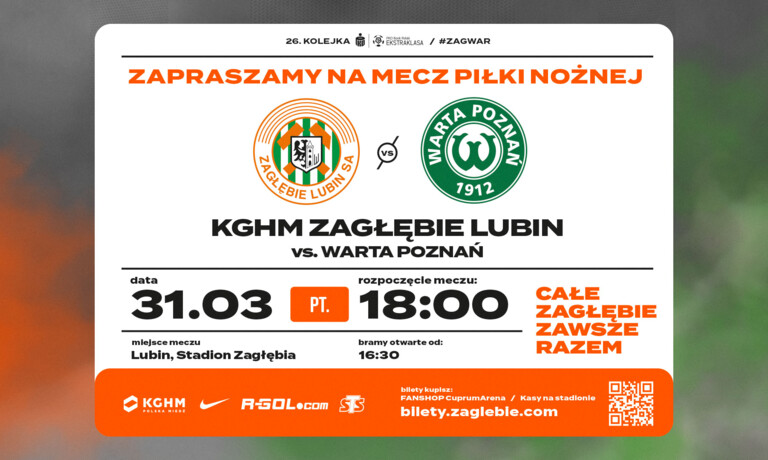Rusza sprzedaż biletów na mecz z Wartą Poznań!