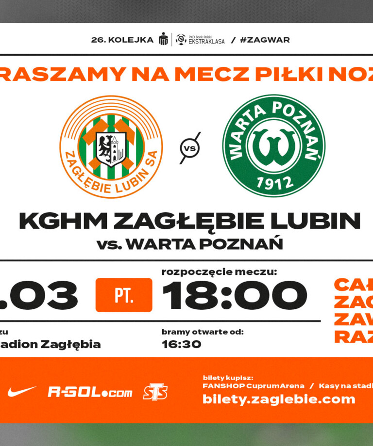 Rusza sprzedaż biletów na mecz z Wartą Poznań! Rusza sprzedaż biletów na mecz z Wartą Poznań!