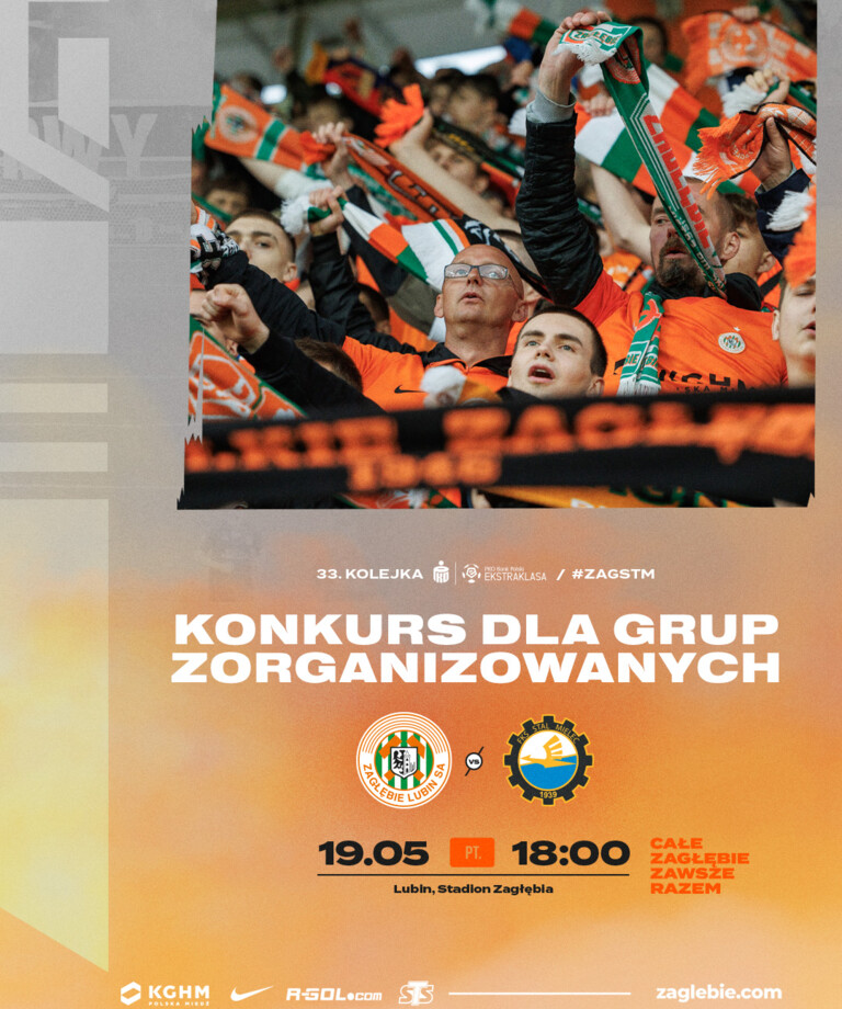 Zbierz najliczniejszą grupę zorganizowaną i wygraj trening na obiektach Zagłębia! Zbierz najliczniejszą grupę zorganizowaną i wygraj trening na obiektach Zagłębia!