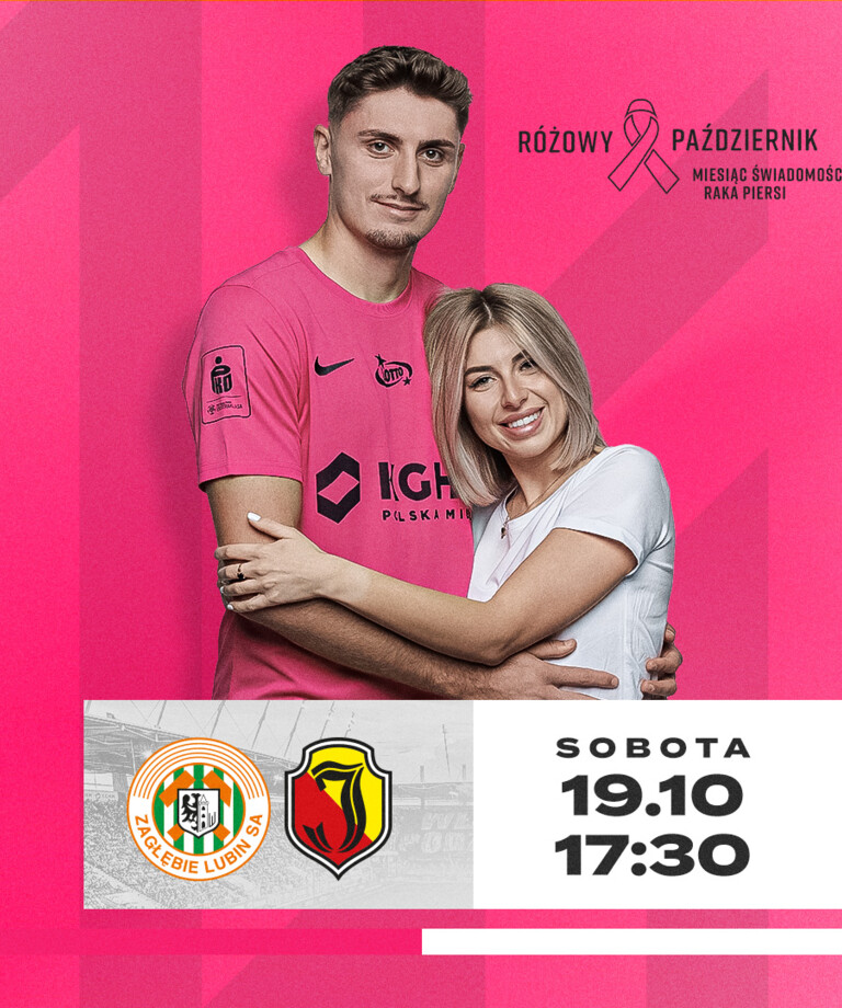 Różowy październik | Miedziowi zagrają z Jagiellonią w specjalnych trykotach Różowy październik | Miedziowi zagrają z Jagiellonią w specjalnych trykotach