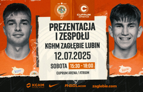 Prezentacja zespołu KGHM Zagłębia Lubin już 12 lipca w galerii Cuprum Arena!