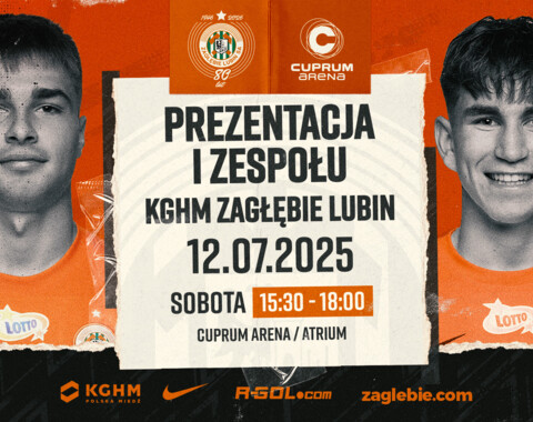 Prezentacja zespołu KGHM Zagłębia Lubin już 12 lipca w galerii Cuprum Arena!