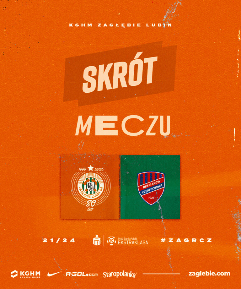 KGHM Zagłębie Lubin - Raków Częstochowa | Skrót meczu