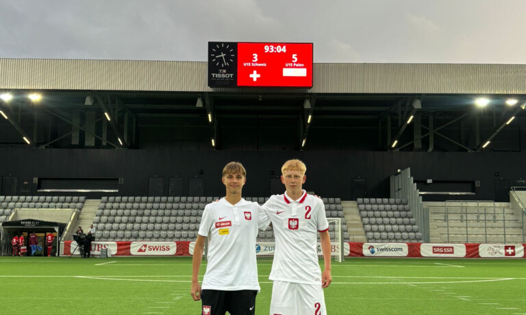 Adam Długołęcki i Alan Drzazga z bramkami dla reprezentacji Polski U-15