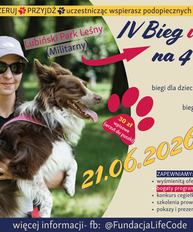 IV edycja Biegu na 4 Łapy już w niedzielę!