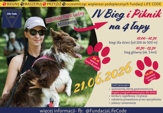 IV edycja Biegu na 4 Łapy już w niedzielę!