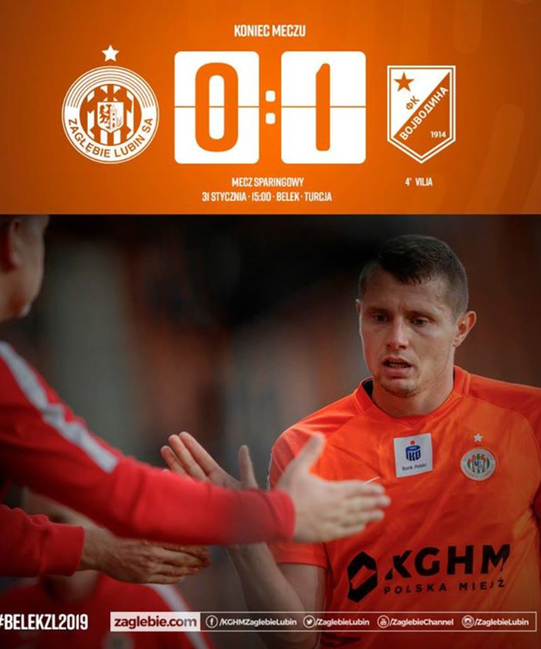 #BelekZL2019 | KGHM Zagłębie Lubin - FK Vojvodinia Nowy Sad 0:1 (0:1)
