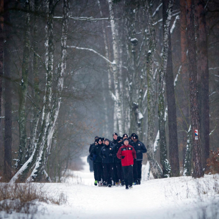 2013.01.19 Trening poranny, bieganie ( Wągrowiec )