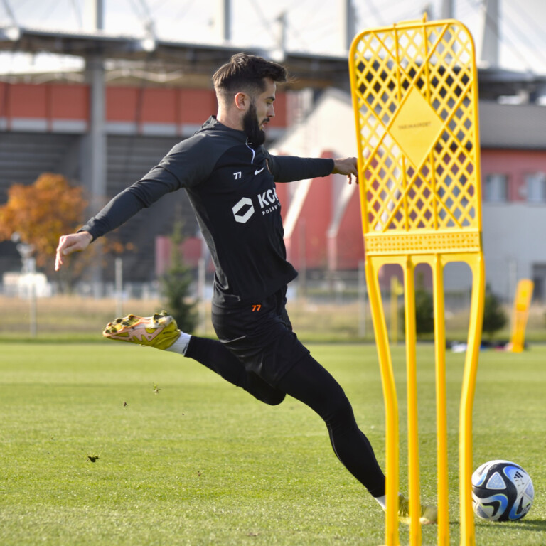 Trening KGHM Zagłębia Lubin przed meczem z Widzewem Łódź