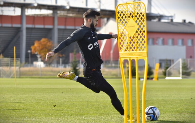 Trening KGHM Zagłębia Lubin przed meczem z Widzewem Łódź